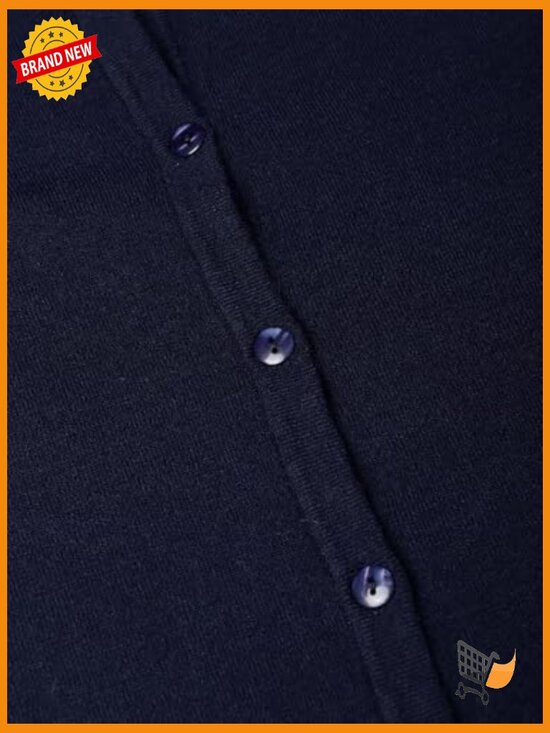 Lightweight Cropped Cardigan Sweater Long Sleeve Button Down Shrug - Picture 5 of 7